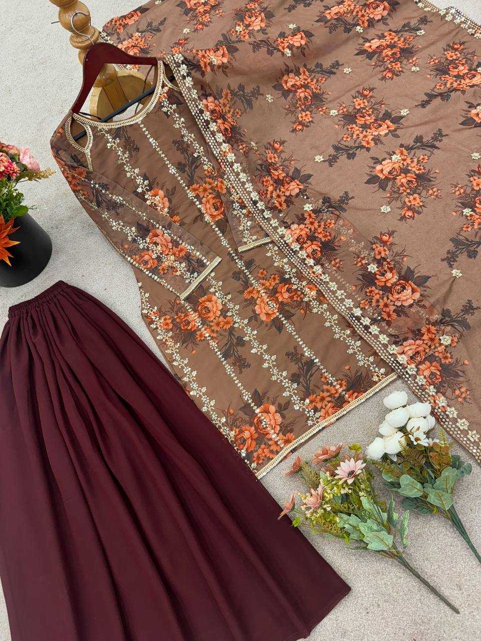 Ynf Georgette KESH499 5287 Suits & Dresses Wholesale Sharara Salwar Suits Printed Suits Embroidery Suits Manufacturer