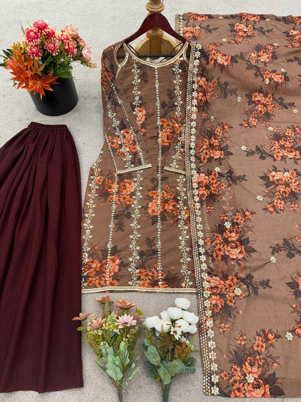 Ynf Georgette KESH499 5287 Suits & Dresses Wholesale Sharara Salwar Suits Printed Suits Embroidery Suits Manufacturer