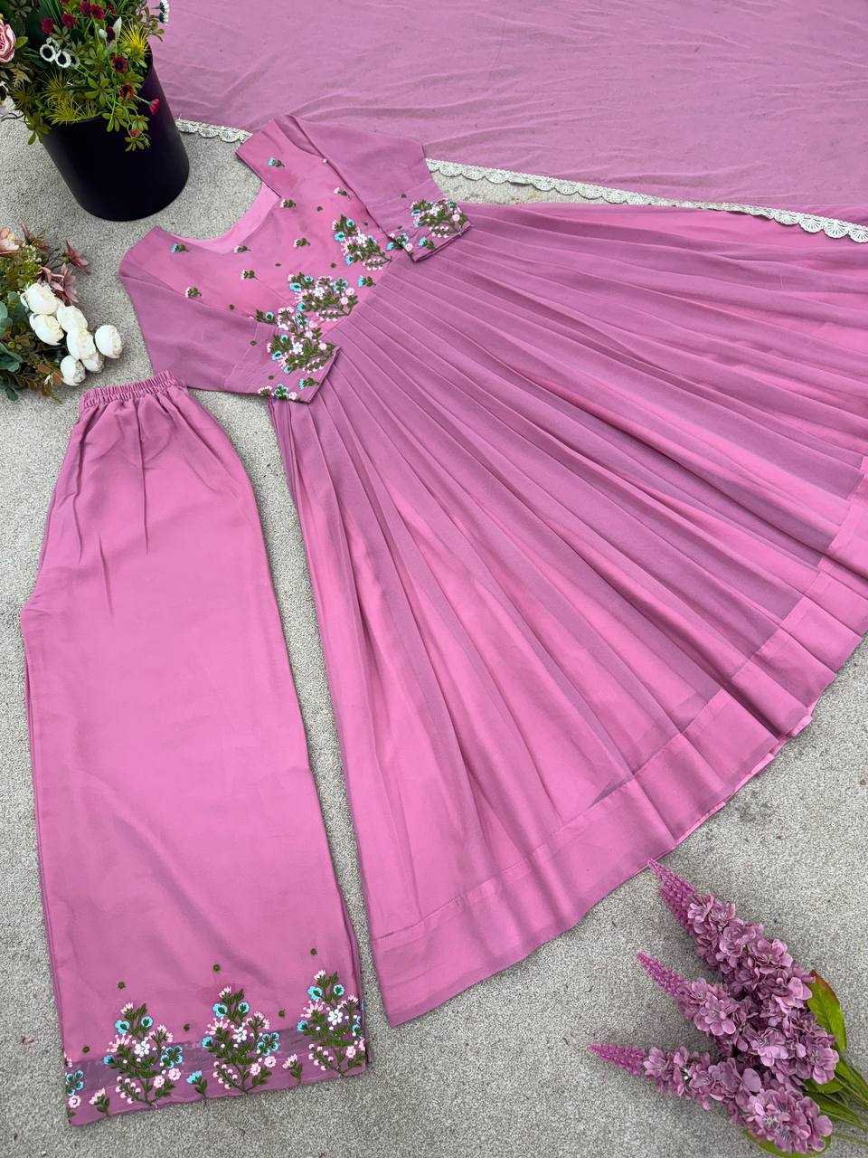 Ynf Georgette KESH499 863 Gowns Wholesale Anarkali Gown Long Gowns Georgette Gown Manufacturer