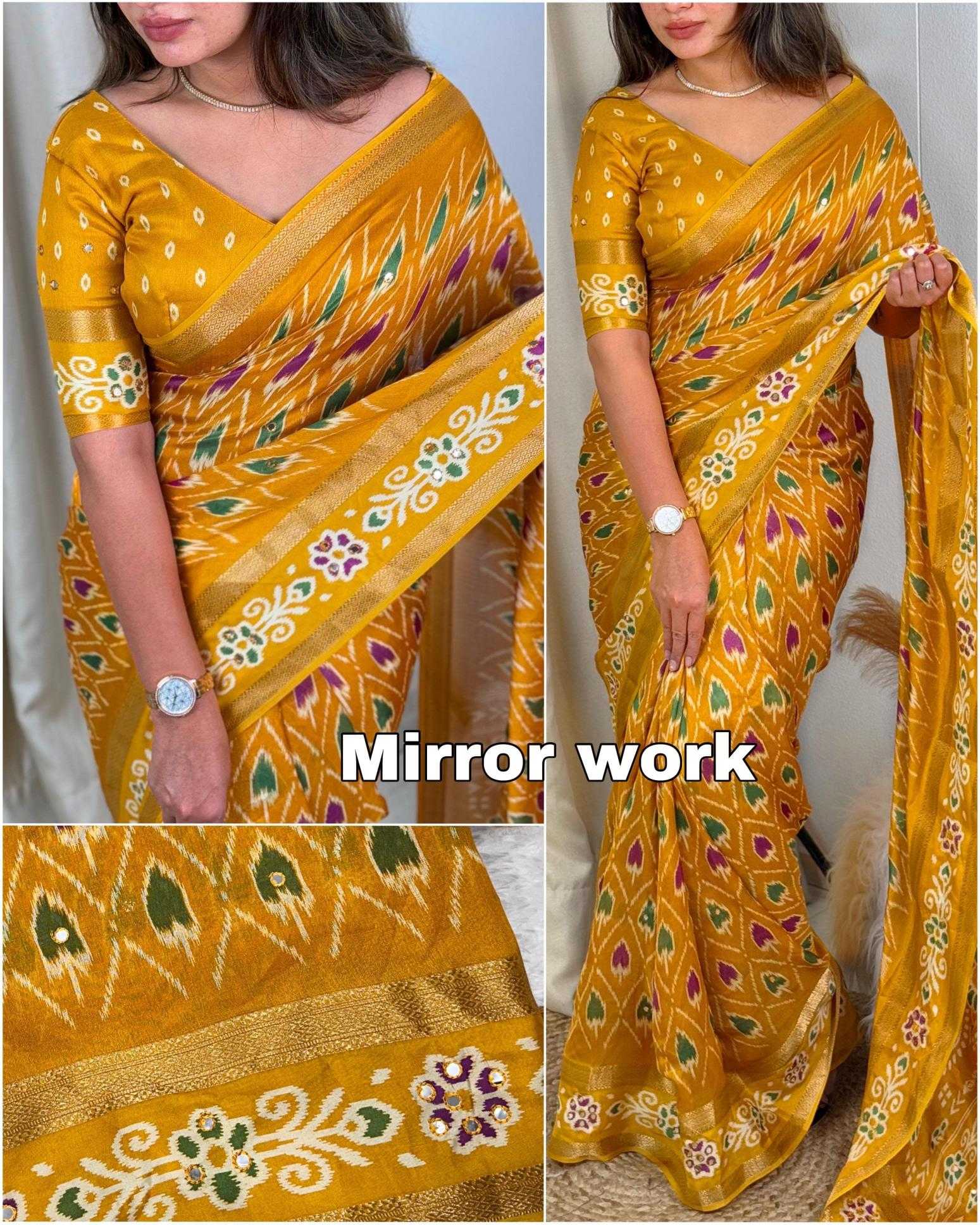 Ynf Georgette KESH500 Koyal Sarees Wholesale Georgette Sarees Mirror Work Saree Traditional Sarees Manufacturer