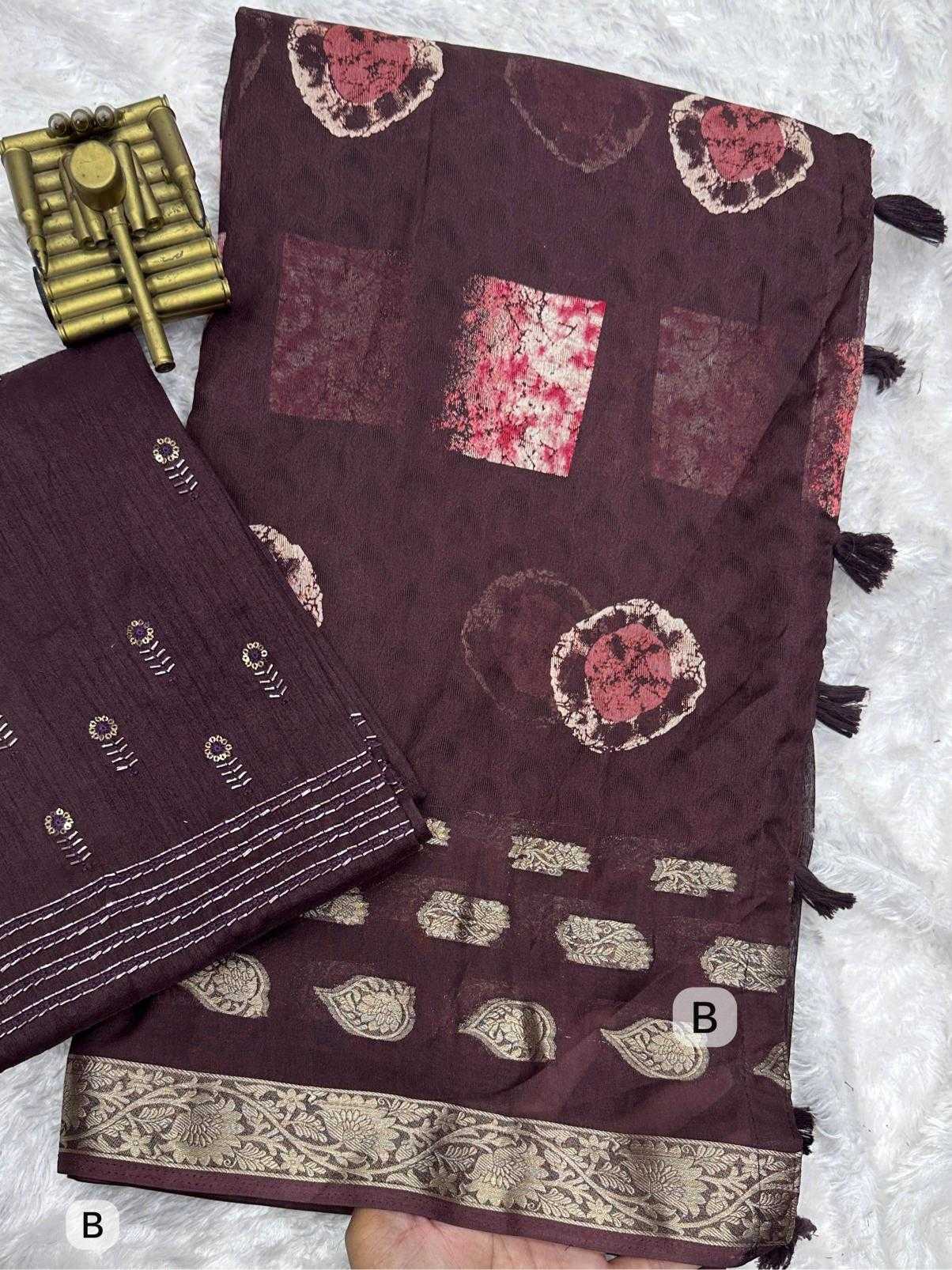 Ynf Georgette KESH500 Yamini Sarees Wholesale Georgette Sarees Butta Sarees Zari Border Sarees Manufacturer