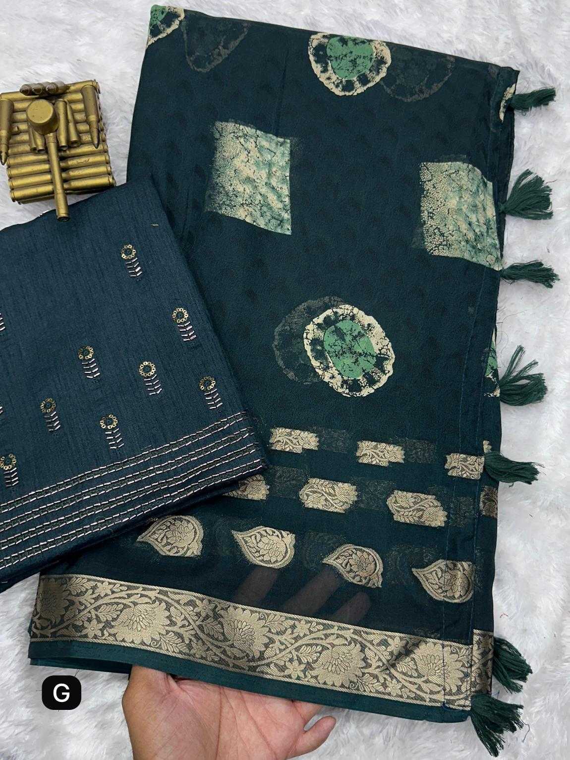 Ynf Georgette KESH500 Yamini Sarees Wholesale Georgette Sarees Butta Sarees Zari Border Sarees Manufacturer
