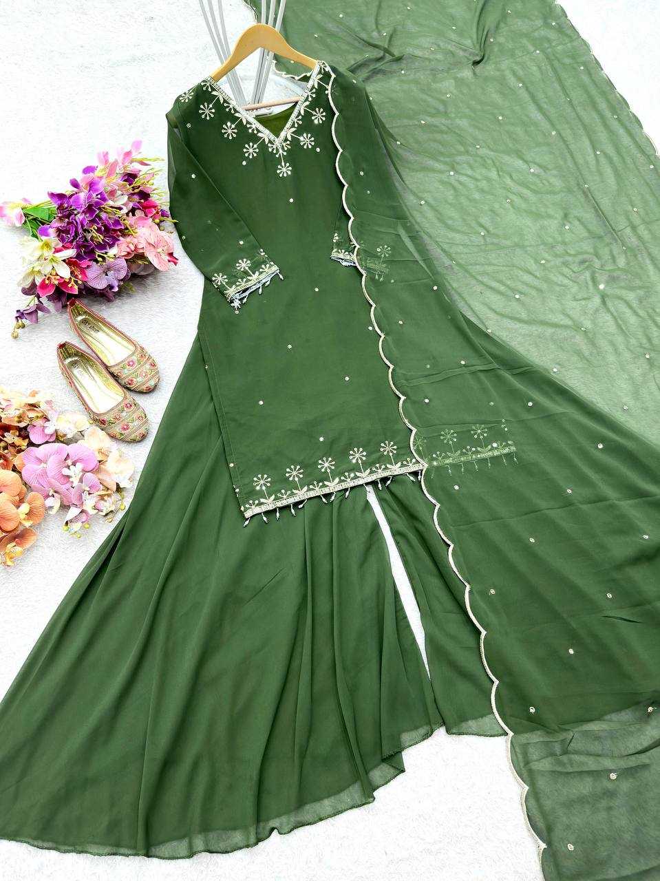 Ynf Georgette KESH506 1204 Suits & Dresses Wholesale Sharara Salwar Suits Georgette Suit Party wear suits Manufacturer