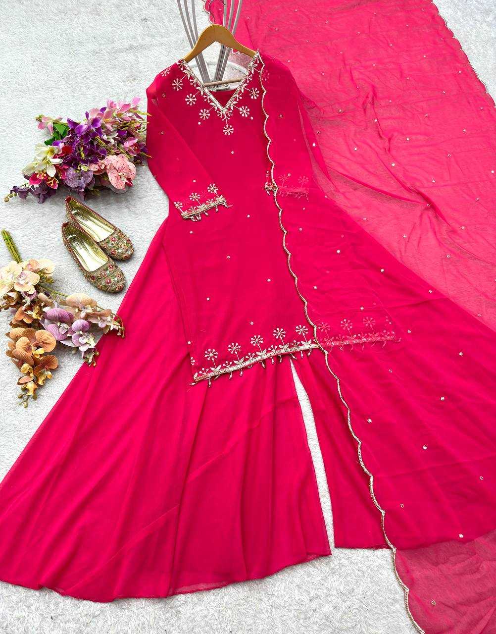 Ynf Georgette KESH506 1204 Suits & Dresses Wholesale Sharara Salwar Suits Georgette Suit Party wear suits Manufacturer