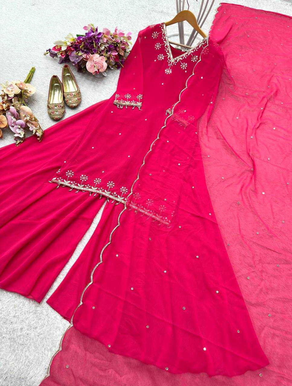 Ynf Georgette KESH506 1204 Suits & Dresses Wholesale Sharara Salwar Suits Georgette Suit Party wear suits Manufacturer
