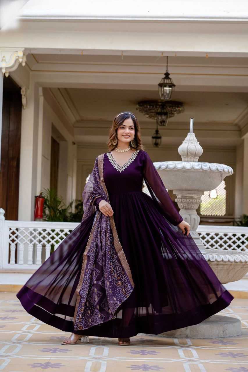 Ynf Georgette KESH507 1025 Gowns Wholesale Anarkali Gown Long Gowns Georgette Gown Manufacturer