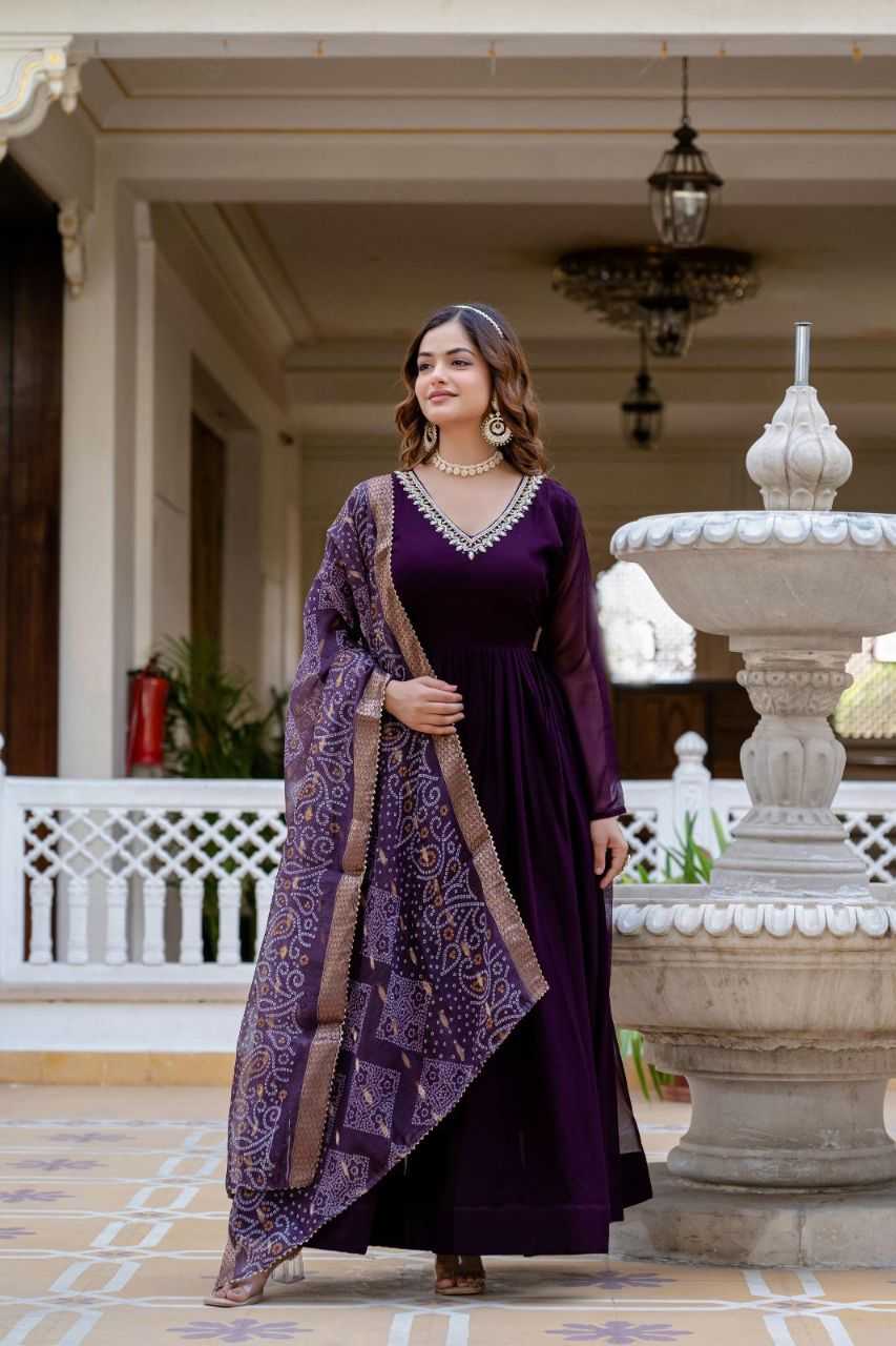 Ynf Georgette KESH507 1025 Gowns Wholesale Anarkali Gown Long Gowns Georgette Gown Manufacturer