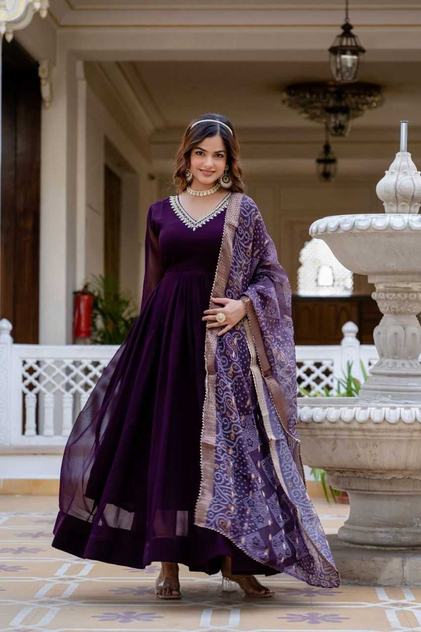 Ynf Georgette KESH507 1025 Gowns Wholesale Anarkali Gown Long Gowns Georgette Gown Manufacturer