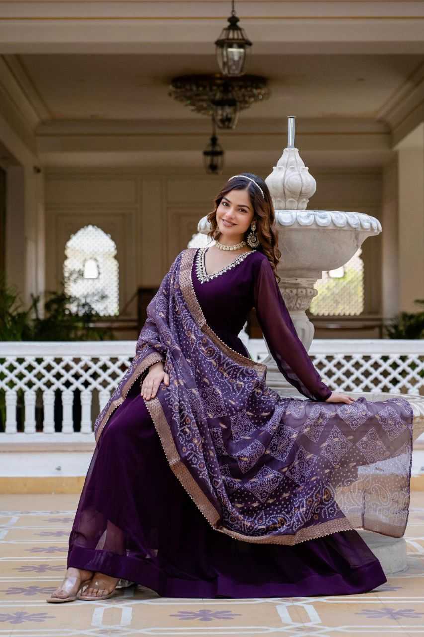 Ynf Georgette KESH507 1025 Gowns Wholesale Anarkali Gown Long Gowns Georgette Gown Manufacturer