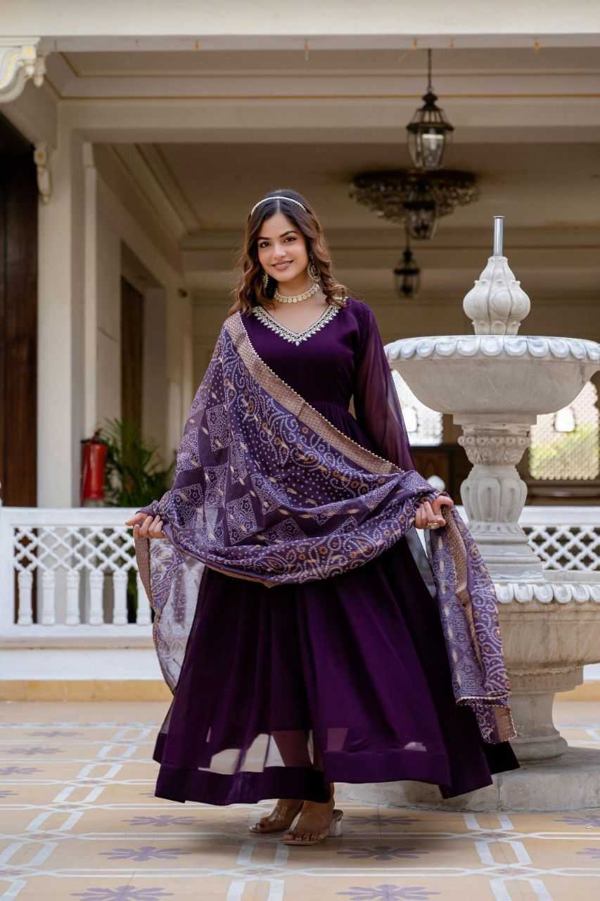 Ynf Georgette KESH507 1025 Gowns Wholesale Anarkali Gown Long Gowns Georgette Gown Manufacturer