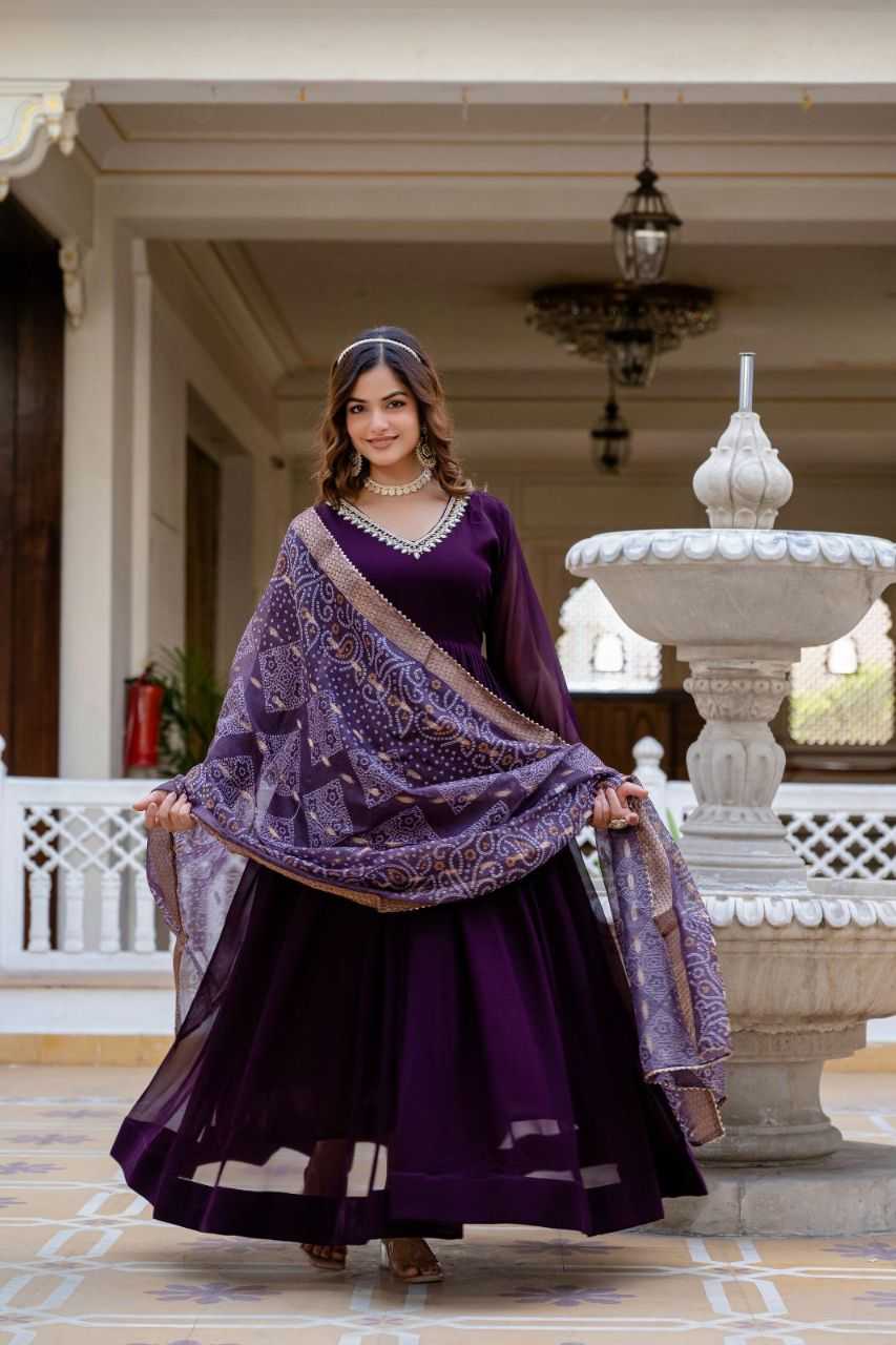 Ynf Georgette KESH507 1025 Gowns Wholesale Anarkali Gown Long Gowns Georgette Gown Manufacturer