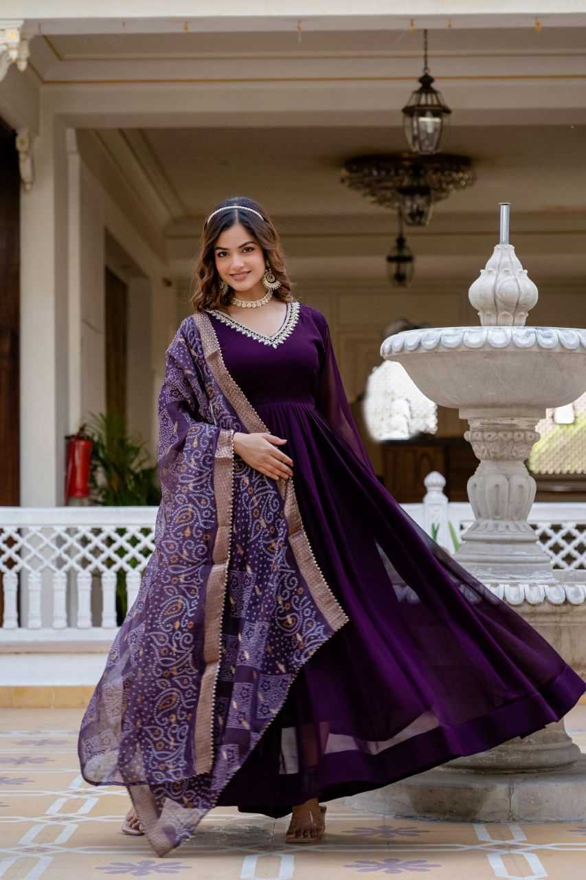 Ynf Georgette KESH507 1025 Gowns Wholesale Anarkali Gown Long Gowns Georgette Gown Manufacturer