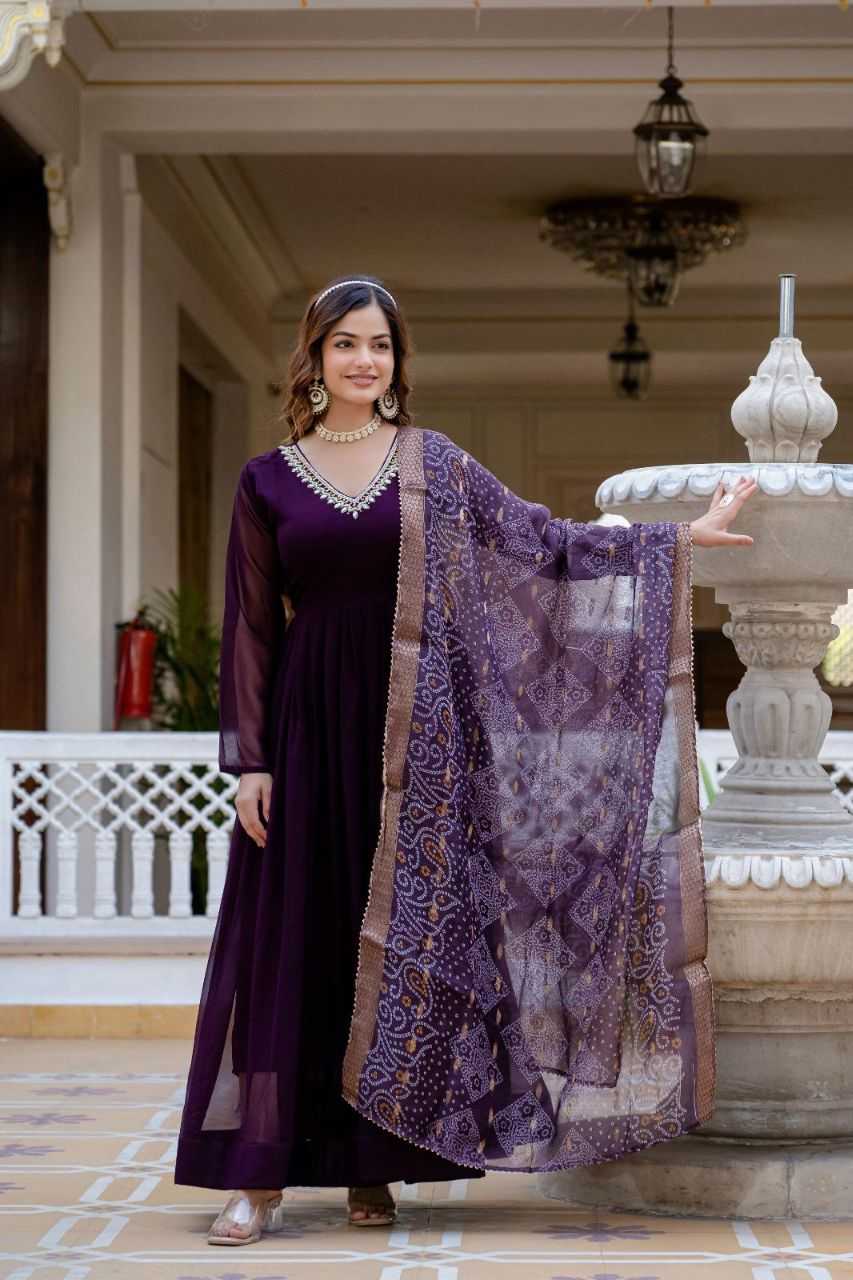 Ynf Georgette KESH507 1025 Gowns Wholesale Anarkali Gown Long Gowns Georgette Gown Manufacturer