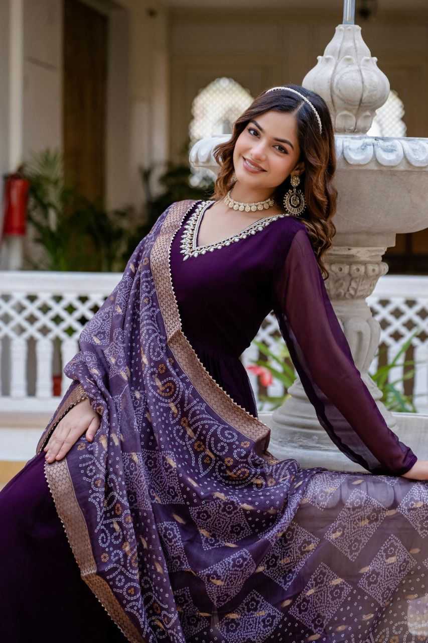 Ynf Georgette KESH507 1025 Gowns Wholesale Anarkali Gown Long Gowns Georgette Gown Manufacturer