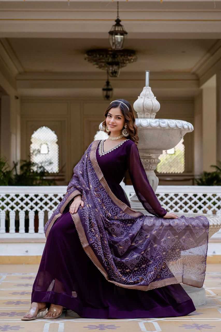 Ynf Georgette KESH507 1025 Gowns Wholesale Anarkali Gown Long Gowns Georgette Gown Manufacturer