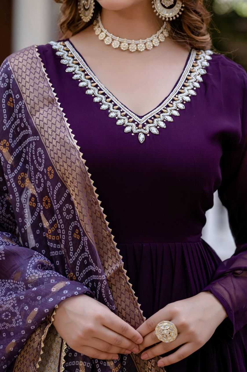 Ynf Georgette KESH507 1025 Gowns Wholesale Anarkali Gown Long Gowns Georgette Gown Manufacturer