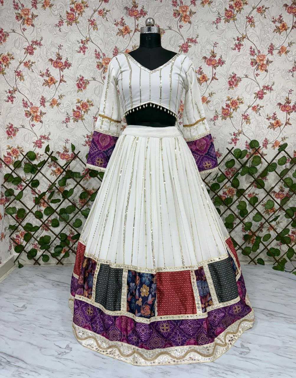Ynf Georgette KESH508 1078 Lehengas Wholesale Traditional Lehenga Georgette Lehenga Mirror Work Lehenga Manufacturer