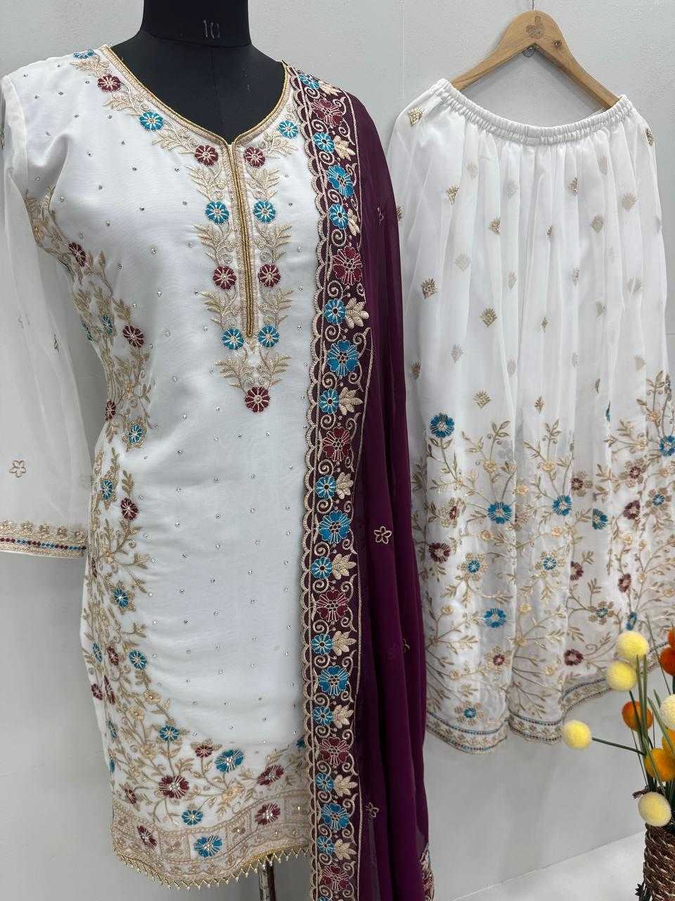 Ynf Georgette KESH512 1678 Suits & Dresses Wholesale Ladies Suits Palazzo Suit Embroidered Suits Manufacturer