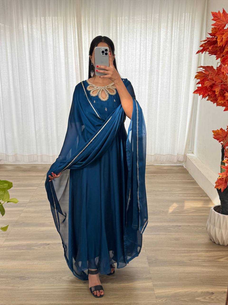 Ynf Georgette KESH513 431 Gowns Wholesale Fancy Gowns Party Wear Gowns Designer Gowns Manufacturer