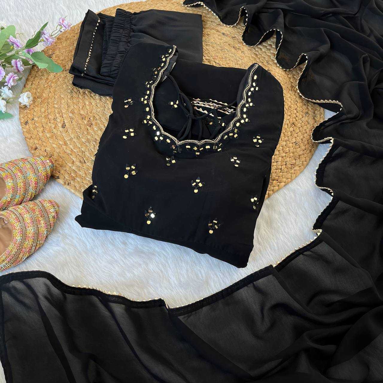 Ynf Georgette KESH513 461 Gowns Wholesale Embroidery Gowns Georgette Gown Gown With Dupatta Manufacturer
