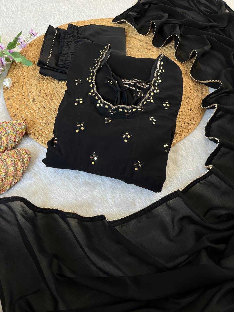 Ynf Georgette KESH513 461 Gowns Wholesale Embroidery Gowns Georgette Gown Gown With Dupatta Manufacturer