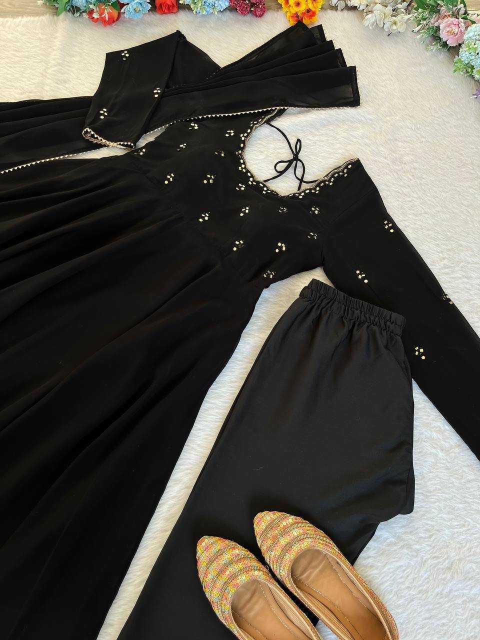 Ynf Georgette KESH513 461 Gowns Wholesale Embroidery Gowns Georgette Gown Gown With Dupatta Manufacturer