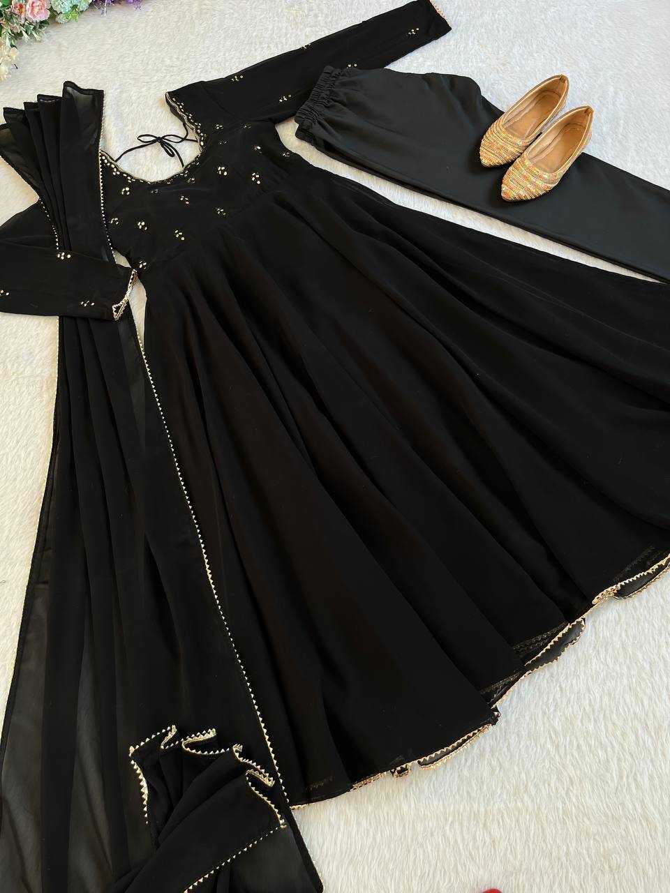 Ynf Georgette KESH513 461 Gowns Wholesale Embroidery Gowns Georgette Gown Gown With Dupatta Manufacturer