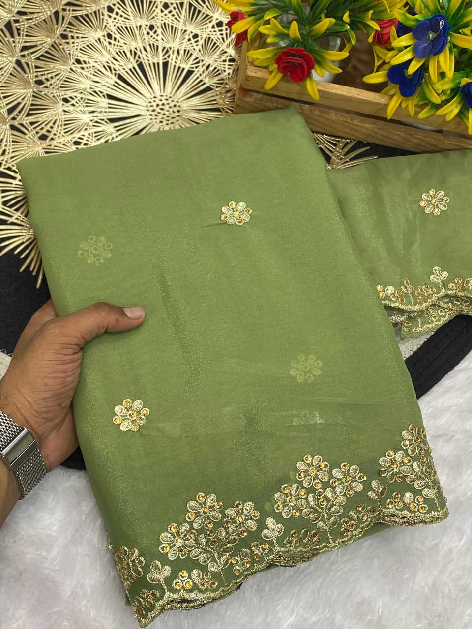 Ynf Georgette KESH514 NEW DESIGN Sarees Wedding Collections Festive Collections Wholesale Georgette Sarees Zari Border Sarees Sarees With Blouse Manufacturer