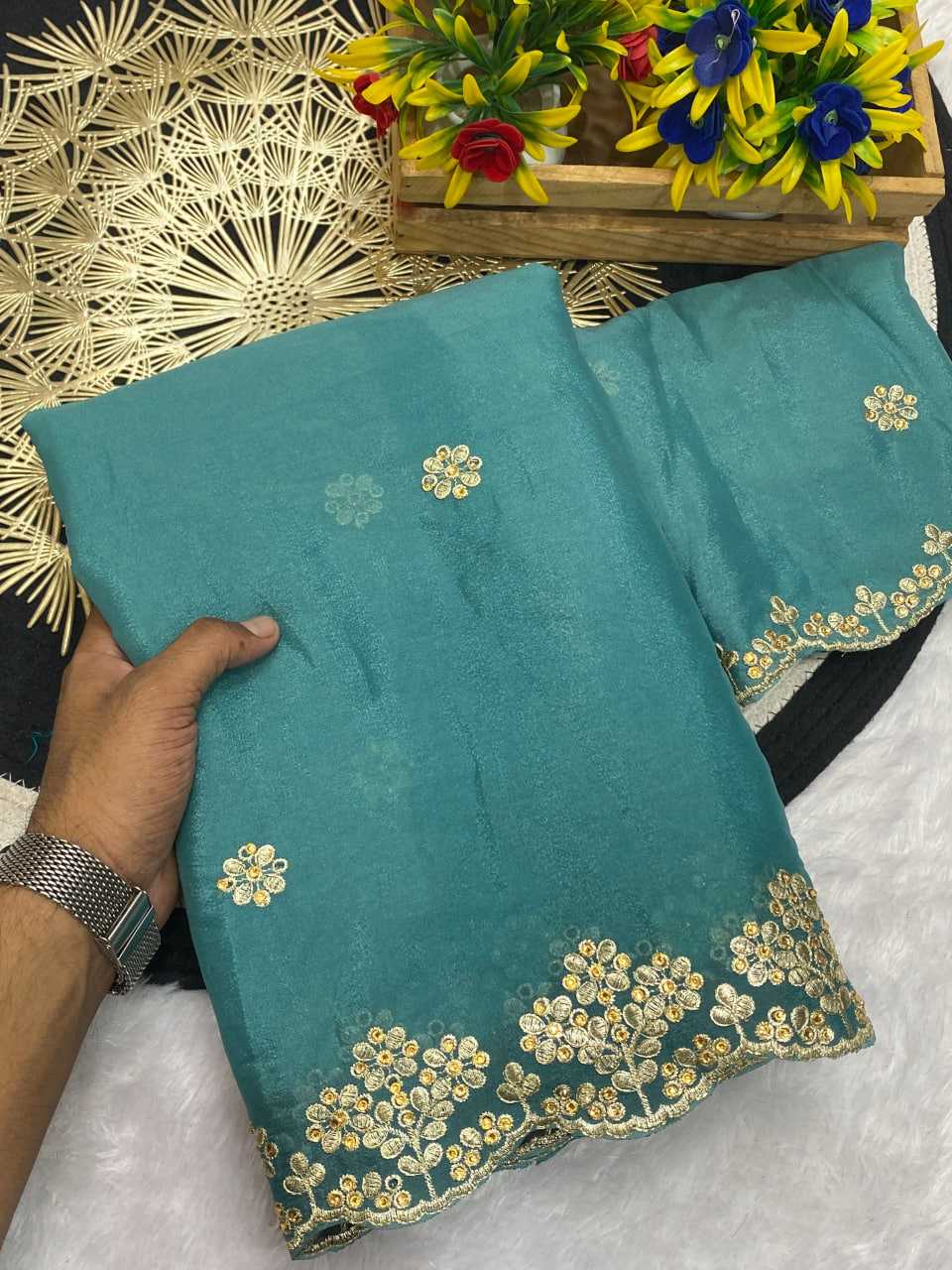 Ynf Georgette KESH514 NEW DESIGN Sarees Wedding Collections Festive Collections Wholesale Georgette Sarees Zari Border Sarees Sarees With Blouse Manufacturer