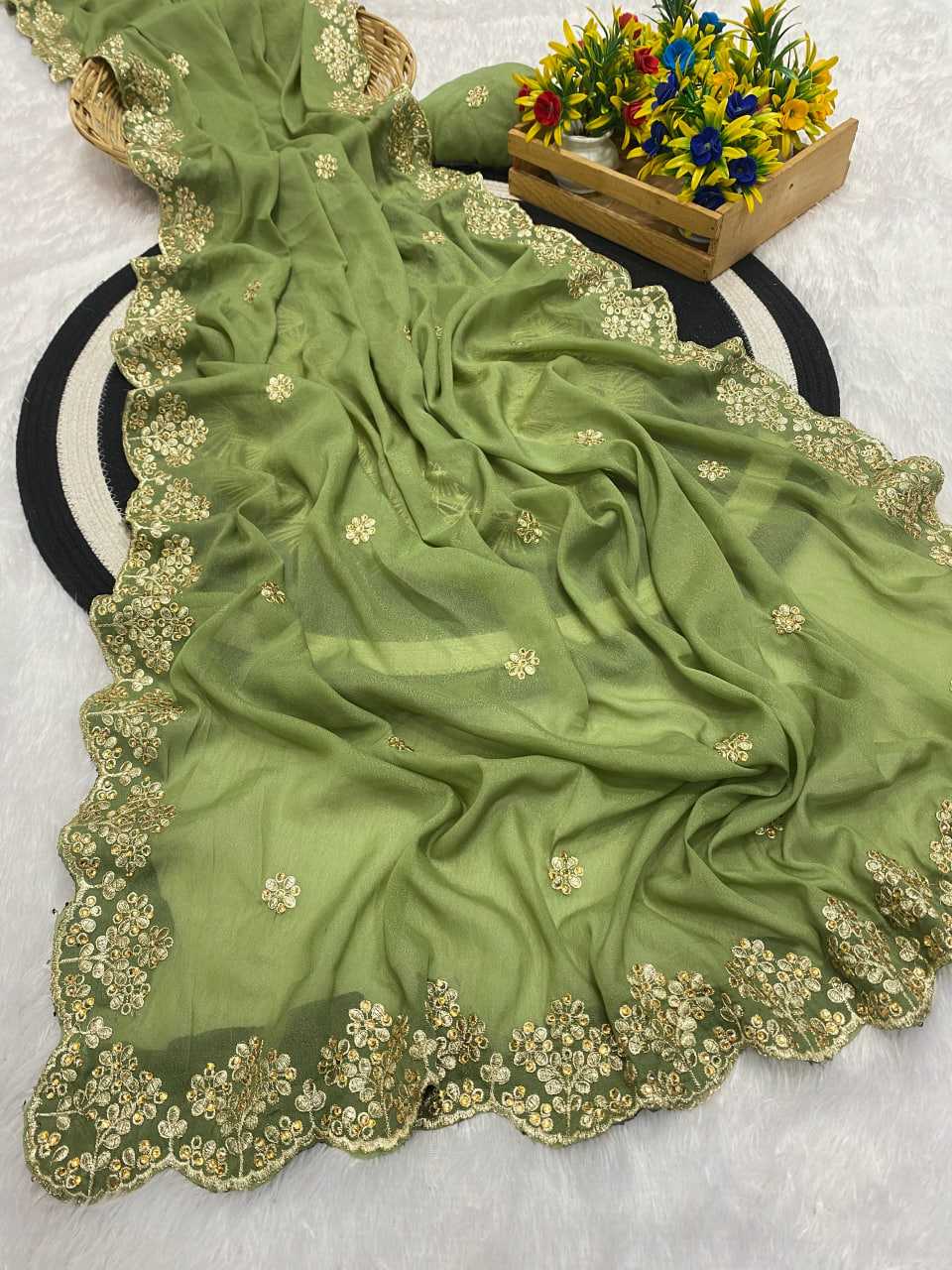 Ynf Georgette KESH514 NEW DESIGN Sarees Wedding Collections Festive Collections Wholesale Georgette Sarees Zari Border Sarees Sarees With Blouse Manufacturer