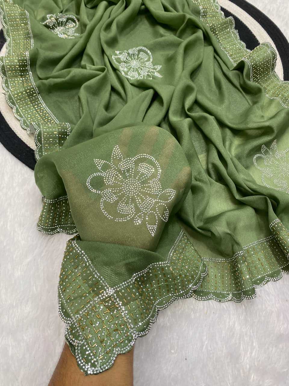 Ynf Georgette KESH514 STAR Sarees Wedding Collections Festive Collections Wholesale Georgette Sarees Swarovski Sarees Sarees With Blouse Manufacturer