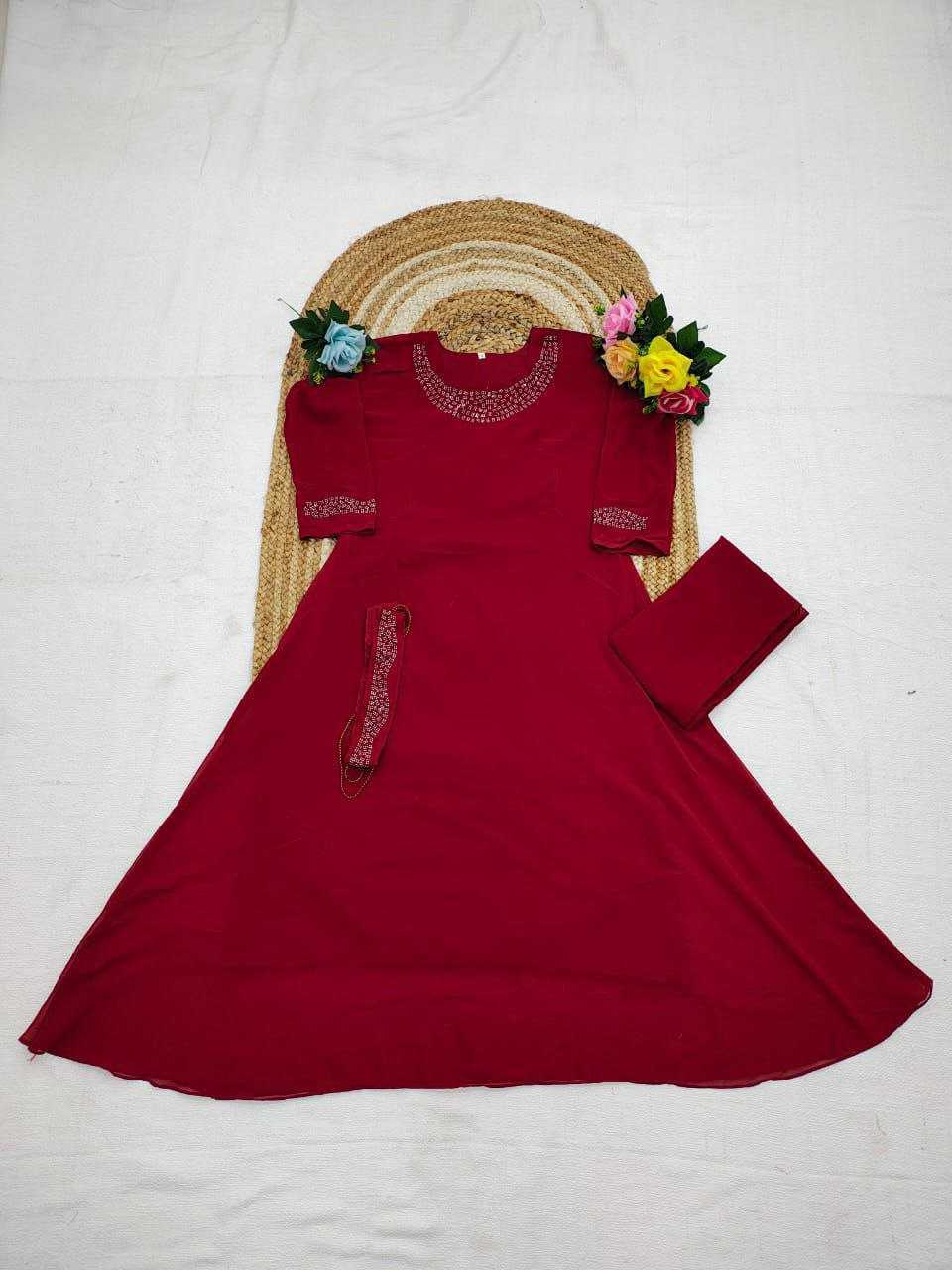 Ynf Georgette KESH517 A3 Kurti Wholesale Fancy Kurti Party Wear Gown Style Kurtis Manufacturer
