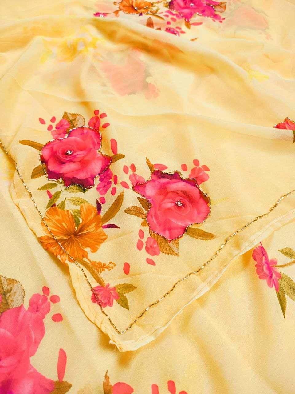Ynf Georgette KESH518 4395 Sarees Wedding Collections Festive Collections Wholesale Printed Sarees Georgette Sarees Hand Work Sarees Manufacturer