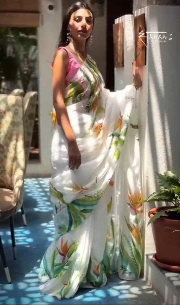 Ynf Georgette KESH518 4397 Sarees Bollywood Collections Festive Collections Wholesale Printed Sarees Georgette Sarees Sarees With Blouse Manufacturer