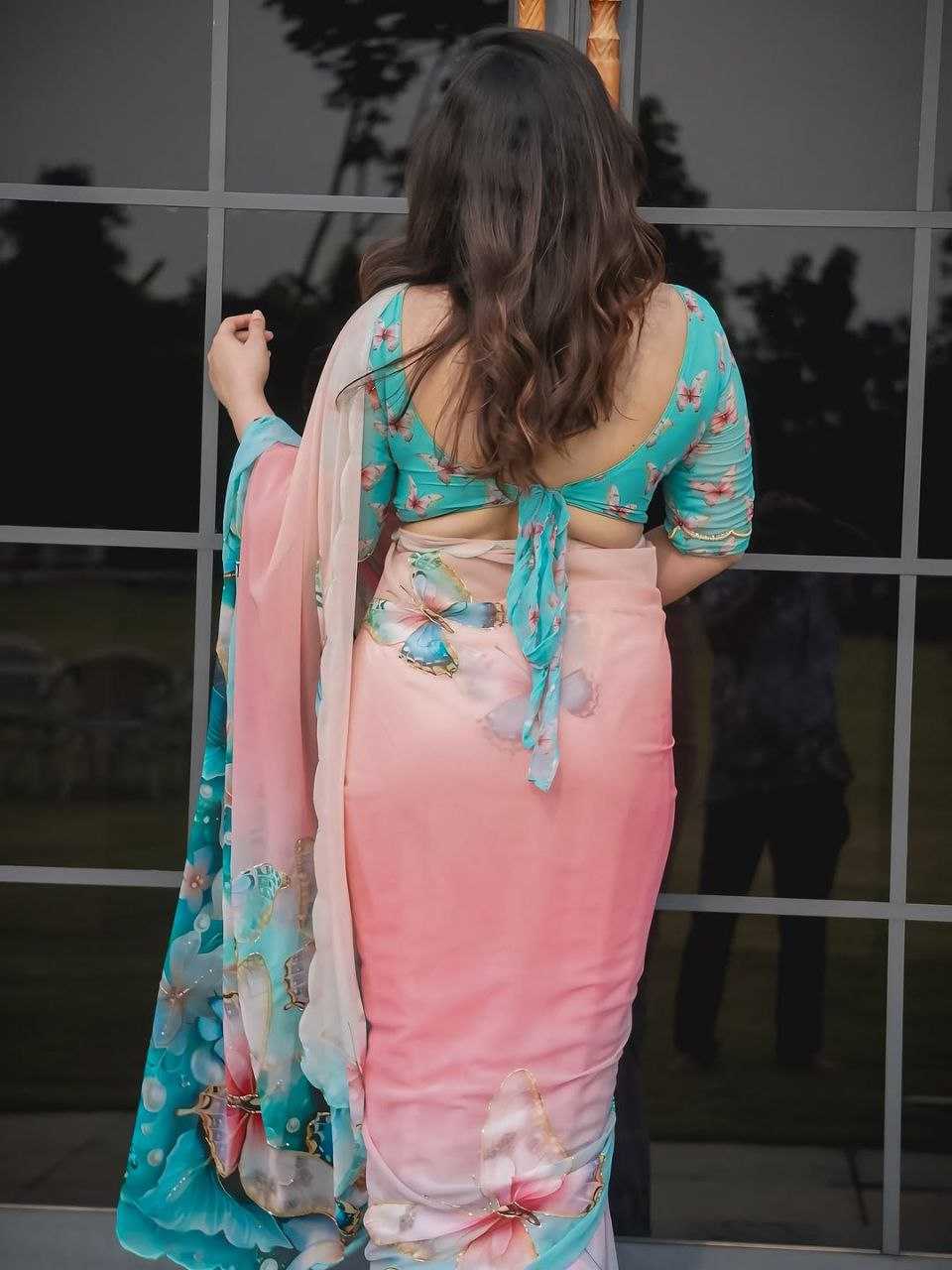 Ynf Georgette KESH518 4401 Sarees Wedding Collections Festive Collections Wholesale Printed Sarees Georgette Sarees Hand Work Sarees Manufacturer
