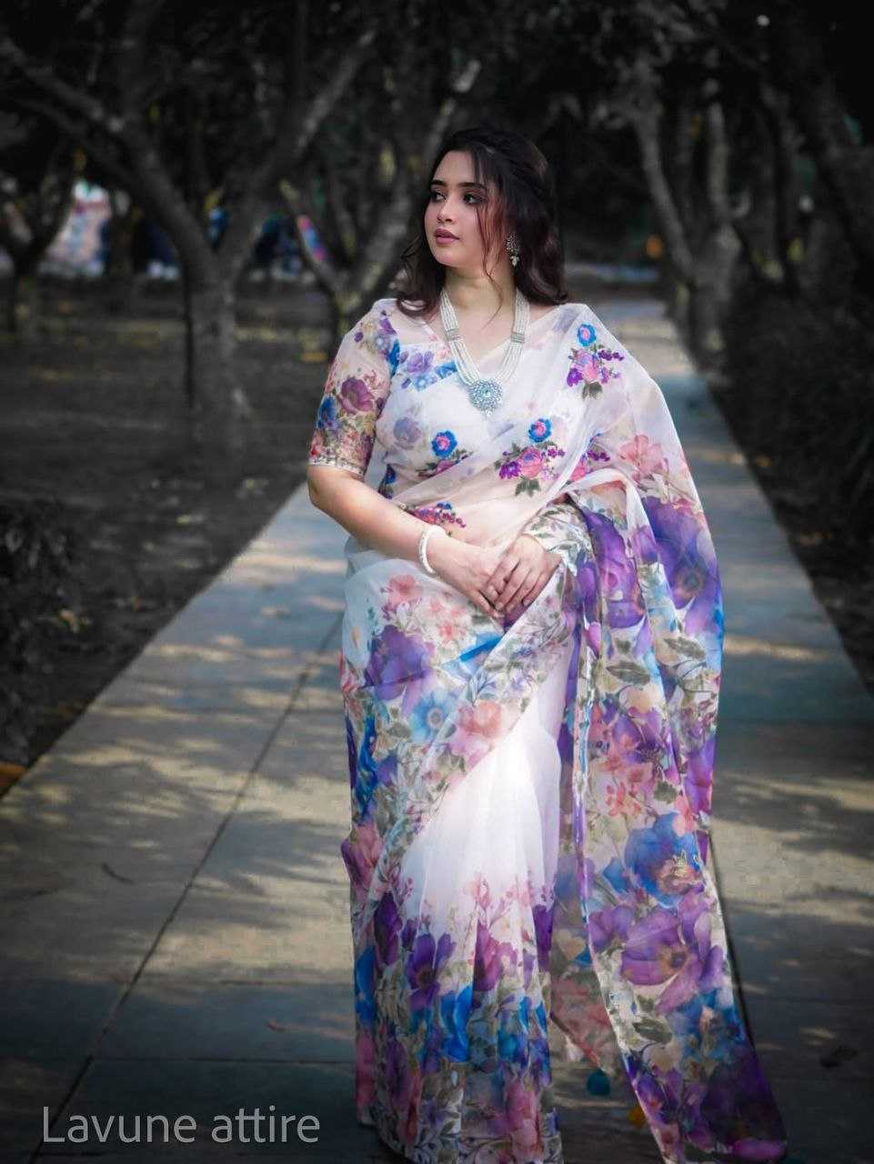 Ynf Georgette KESH518 4409 Sarees Wholesale Fancy Sarees Printed Sarees Manufacturer
