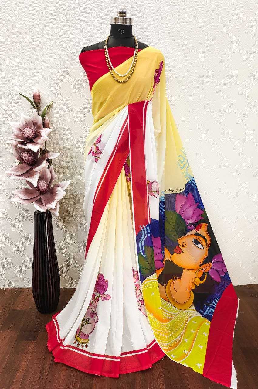 Ynf Georgette KESH518 4411 Sarees Festive Collections Wholesale Printed Sarees Georgette Sarees Diwali Collections Manufacturer
