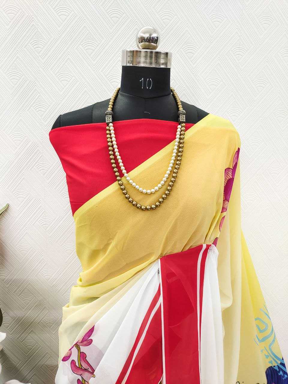 Ynf Georgette KESH518 4411 Sarees Festive Collections Wholesale Printed Sarees Georgette Sarees Diwali Collections Manufacturer