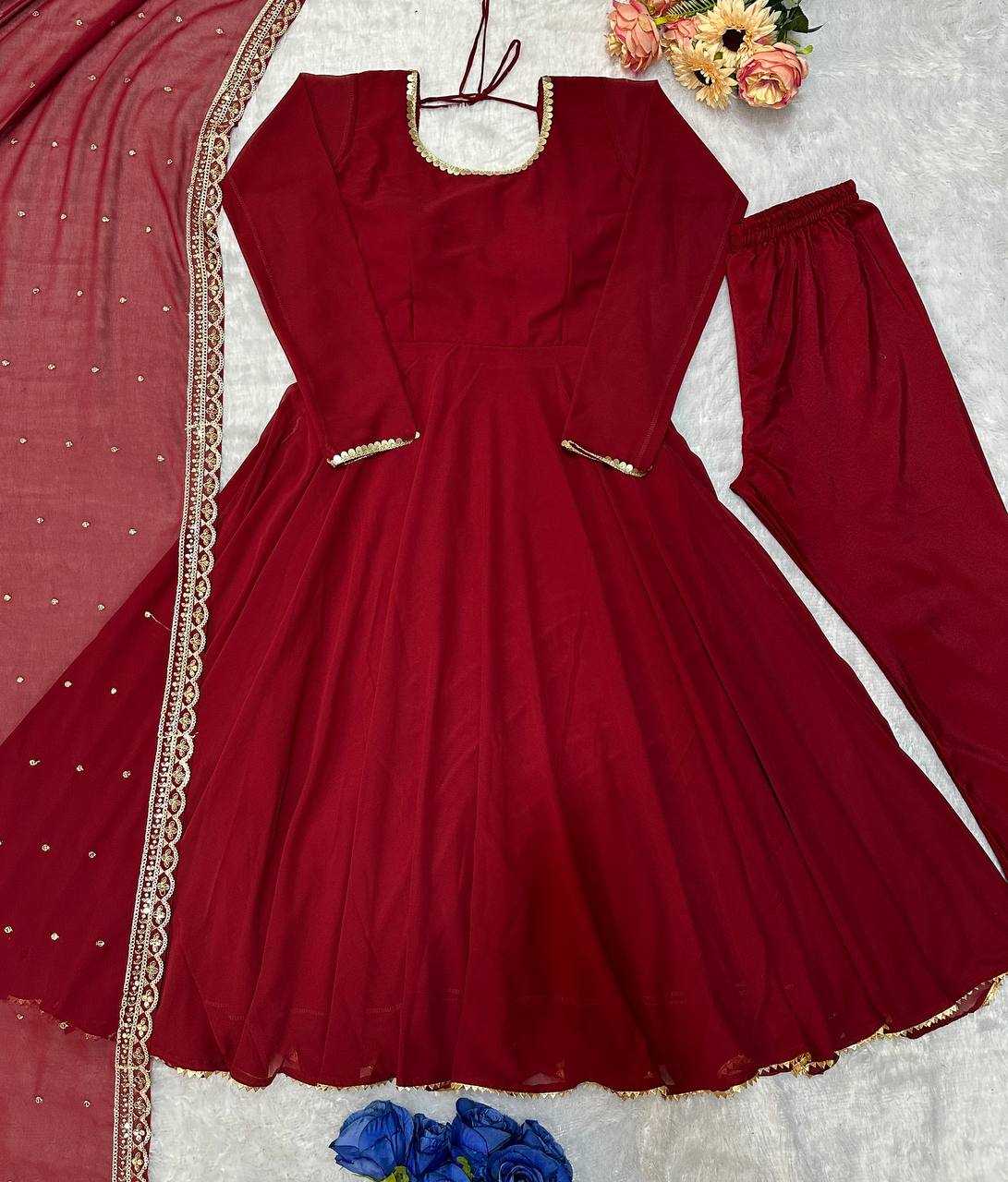 Ynf Georgette KESH523 239 Gowns Wholesale Fancy Gowns Embroidery Gowns Party Wear Gowns Manufacturer