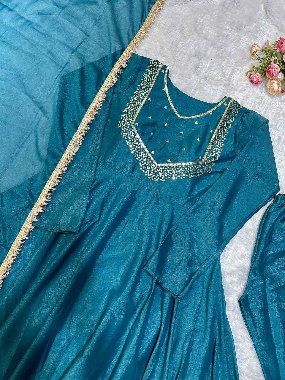 Ynf Georgette KESH523 239 Gowns Wholesale Fancy Gowns Embroidery Gowns Party Wear Gowns Manufacturer