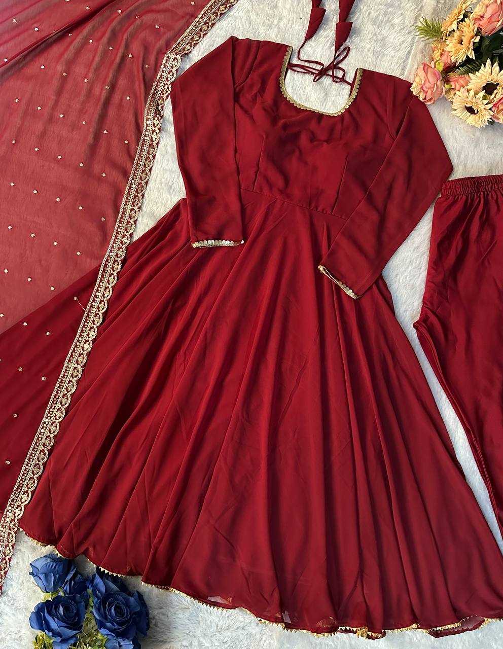 Ynf Georgette KESH523 239 Gowns Wholesale Fancy Gowns Embroidery Gowns Party Wear Gowns Manufacturer