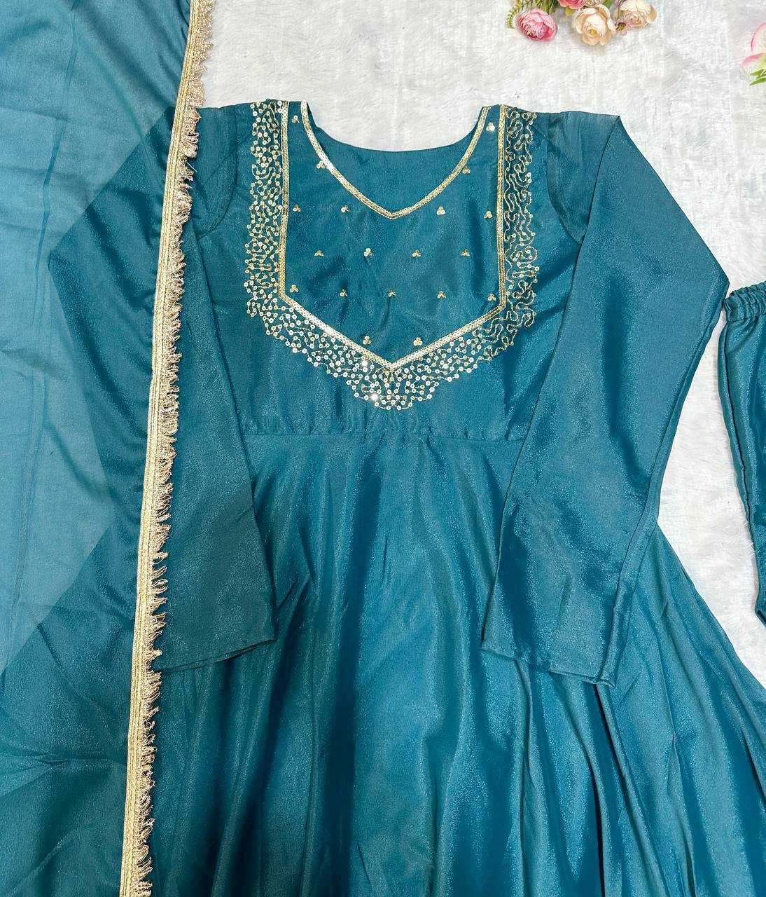 Ynf Georgette KESH523 239 Gowns Wholesale Fancy Gowns Embroidery Gowns Party Wear Gowns Manufacturer