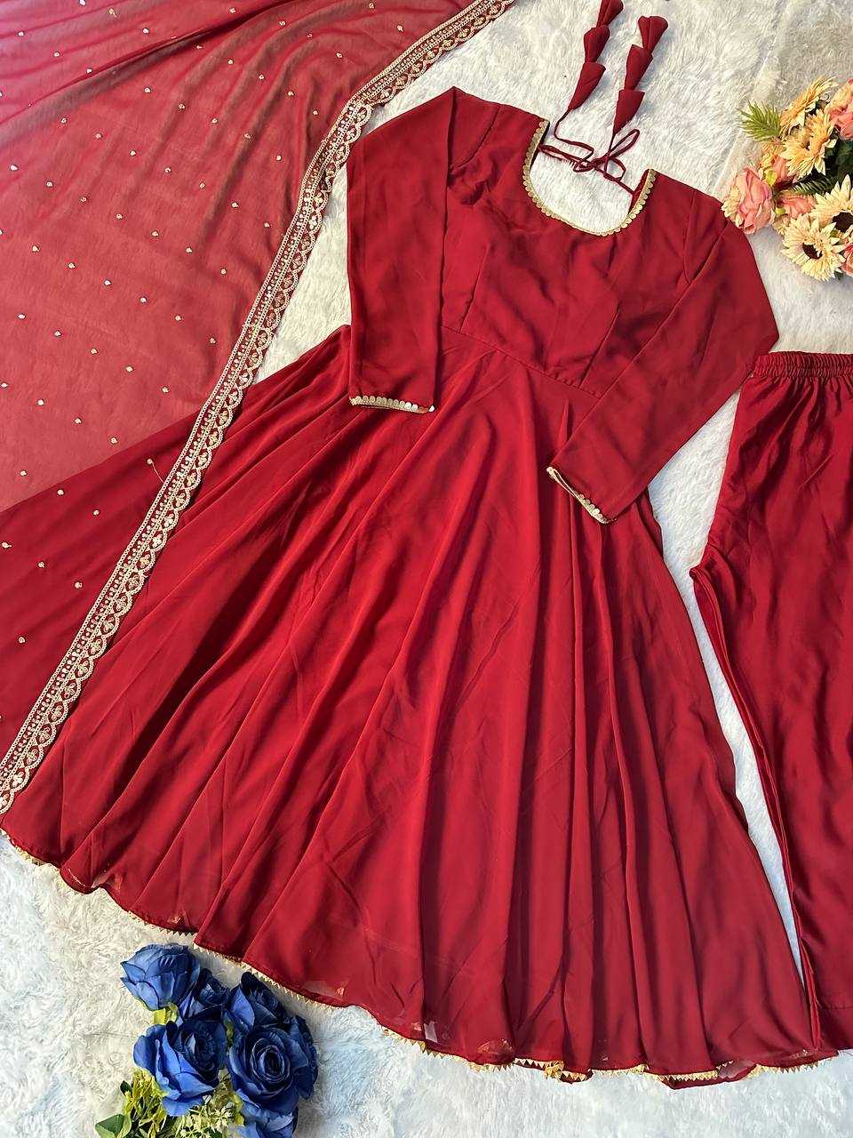 Ynf Georgette KESH523 239 Gowns Wholesale Fancy Gowns Embroidery Gowns Party Wear Gowns Manufacturer