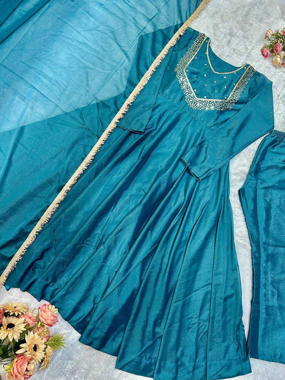 Ynf Georgette KESH523 239 Gowns Wholesale Fancy Gowns Embroidery Gowns Party Wear Gowns Manufacturer
