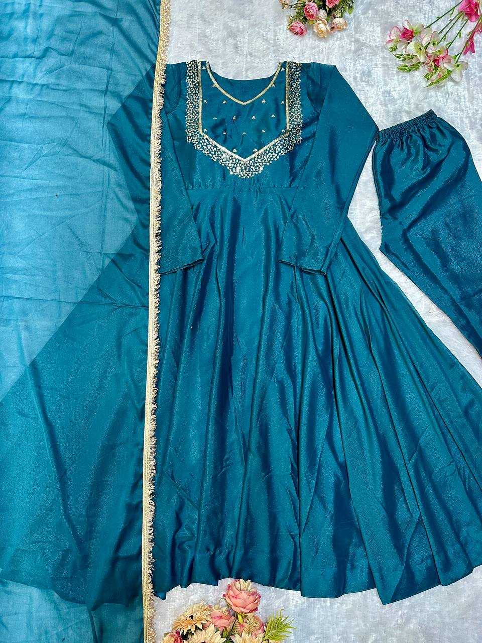 Ynf Georgette KESH523 239 Gowns Wholesale Fancy Gowns Embroidery Gowns Party Wear Gowns Manufacturer