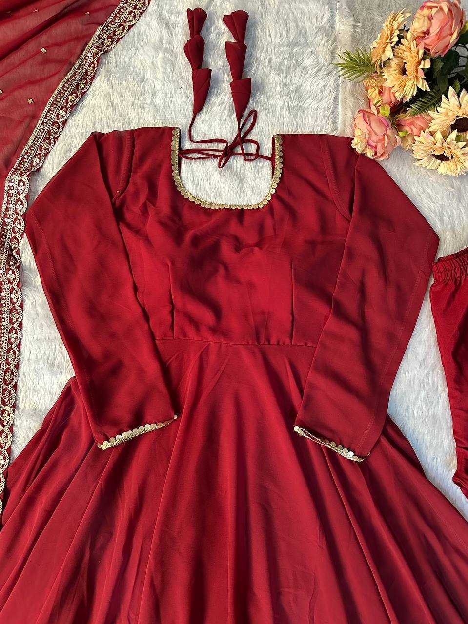 Ynf Georgette KESH523 239 Gowns Wholesale Fancy Gowns Embroidery Gowns Party Wear Gowns Manufacturer