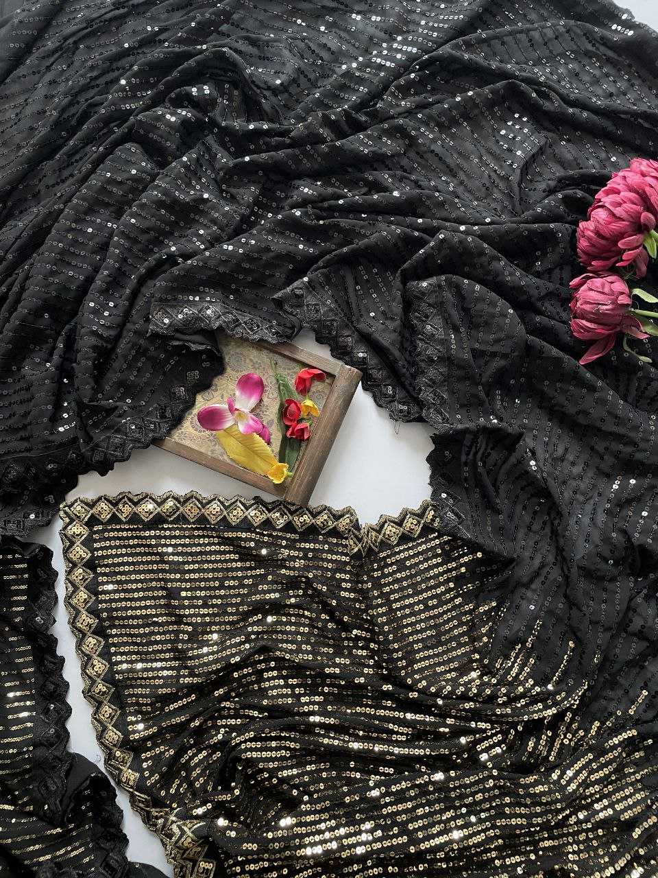 Ynf Georgette KESH524 3458 Sarees Wholesale Party Wear Sarees Fancy Sarees Georgette Sarees Manufacturer
