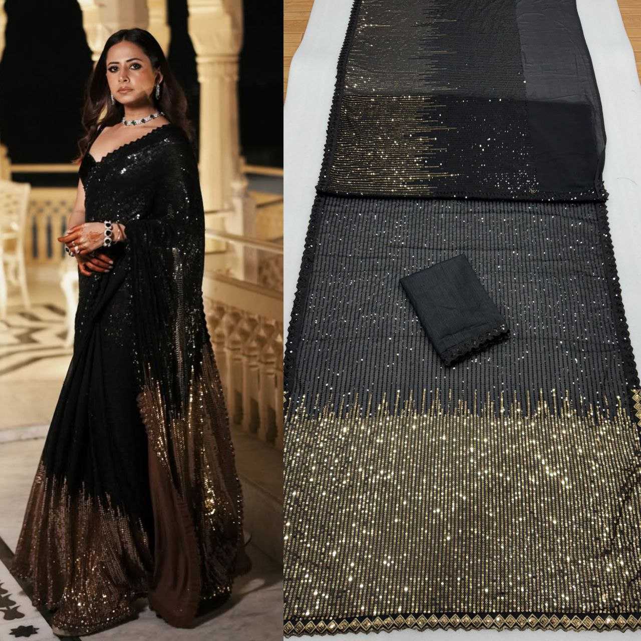 Ynf Georgette KESH524 3458 Sarees Wholesale Party Wear Sarees Fancy Sarees Georgette Sarees Manufacturer