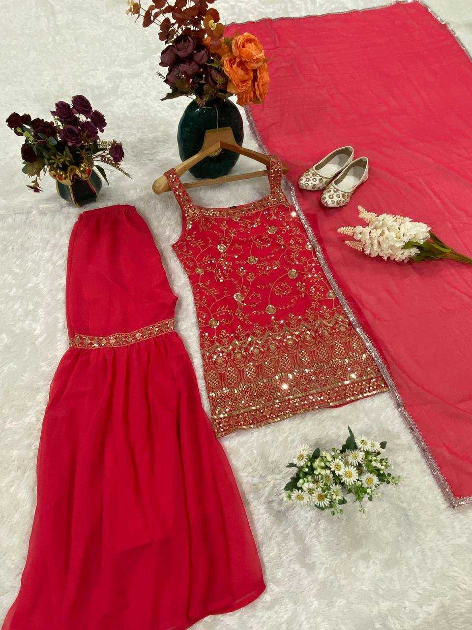 Ynf Georgette KESH526 93 Suits & Dresses Wholesale Sharara Salwar Suits Embroidery Suits Georgette Suit Manufacturer