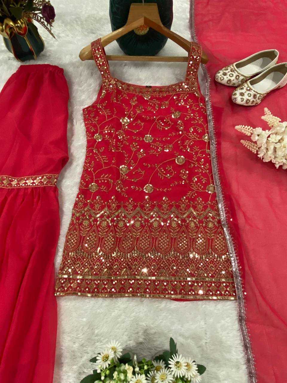 Ynf Georgette KESH526 93 Suits & Dresses Wholesale Sharara Salwar Suits Embroidery Suits Georgette Suit Manufacturer